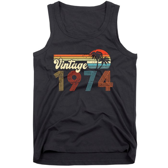 Vintage 1974 Made In 1974 48th Birthday Gift 48 Year Old Tank Top