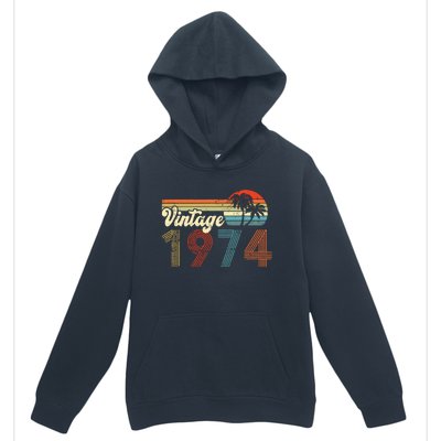 Vintage 1974 Made In 1974 48th Birthday Gift 48 Year Old Urban Pullover Hoodie