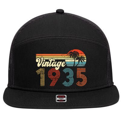 Vintage 1935 Made In 1935 87th Birthday Gift 87 Year Old 7 Panel Mesh Trucker Snapback Hat