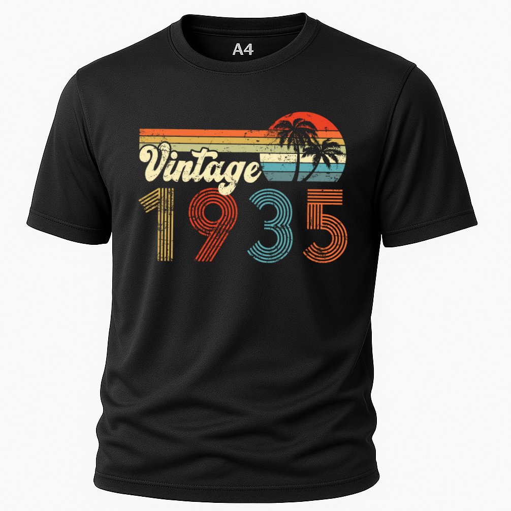 Vintage 1935 Made In 1935 87th Birthday Gift 87 Year Old Cooling Performance Crew T-Shirt