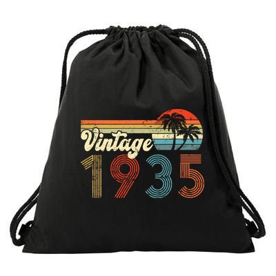 Vintage 1935 Made In 1935 87th Birthday Gift 87 Year Old Drawstring Bag