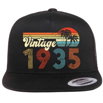 Vintage 1935 Made In 1935 87th Birthday Gift 87 Year Old Flat Bill Trucker Hat
