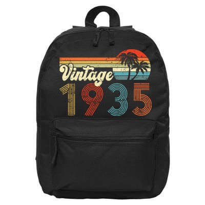 Vintage 1935 Made In 1935 87th Birthday Gift 87 Year Old 16 in Basic Backpack