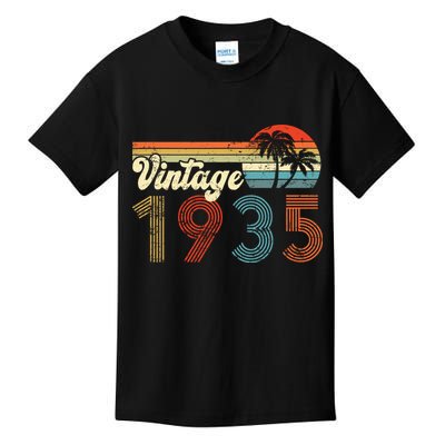 Vintage 1935 Made In 1935 87th Birthday Gift 87 Year Old Kids T-Shirt