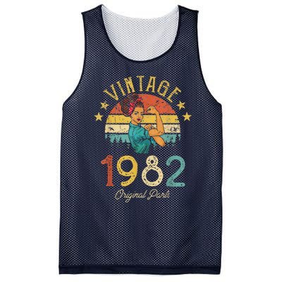 Vintage 1982 Made In 1982 41th Birthday 41 Years Old Gift Mesh Reversible Basketball Jersey Tank