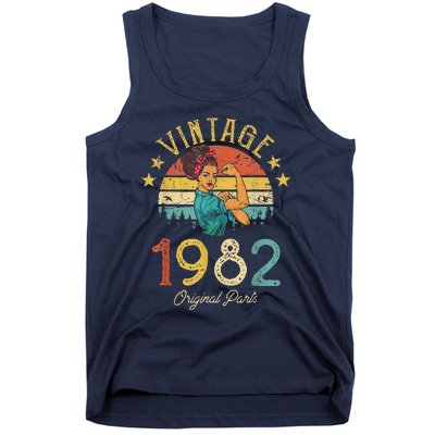 Vintage 1982 Made In 1982 41th Birthday 41 Years Old Gift Tank Top