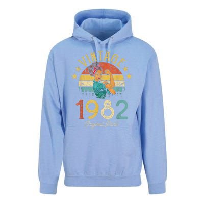 Vintage 1982 Made In 1982 41th Birthday 41 Years Old Gift Unisex Surf Hoodie