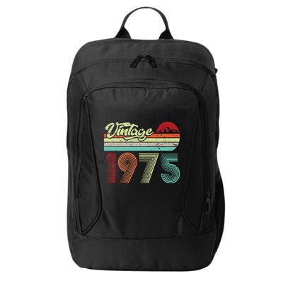 Vintage 1975 Made In 1975 48th Birthday Gift 48 Year Old City Backpack