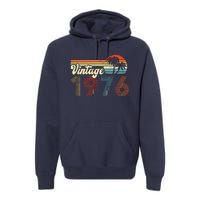 Vintage 1976 Made In 1976 46th Birthday Gift 46 Year Old Premium Hoodie