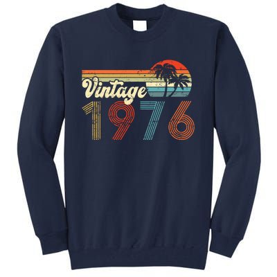 Vintage 1976 Made In 1976 46th Birthday Gift 46 Year Old Tall Sweatshirt