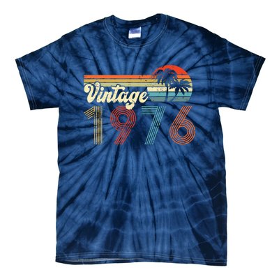 Vintage 1976 Made In 1976 46th Birthday Gift 46 Year Old Tie-Dye T-Shirt