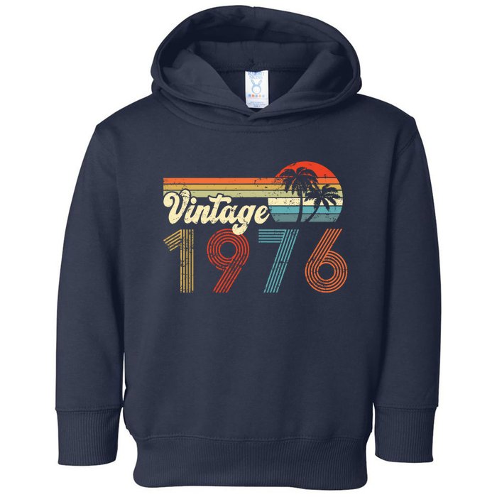 Vintage 1976 Made In 1976 46th Birthday Gift 46 Year Old Toddler Hoodie