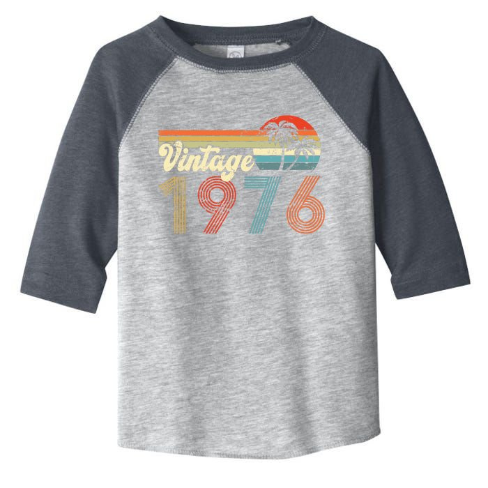 Vintage 1976 Made In 1976 46th Birthday Gift 46 Year Old Toddler Fine Jersey T-Shirt