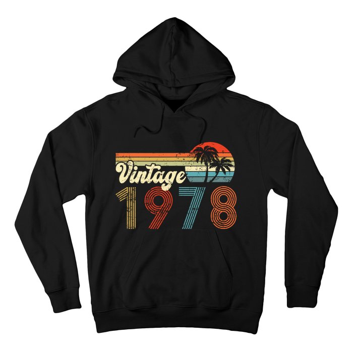 Vintage 1978 Made In 1978 44th Birthday Gift 44 Year Old Hoodie