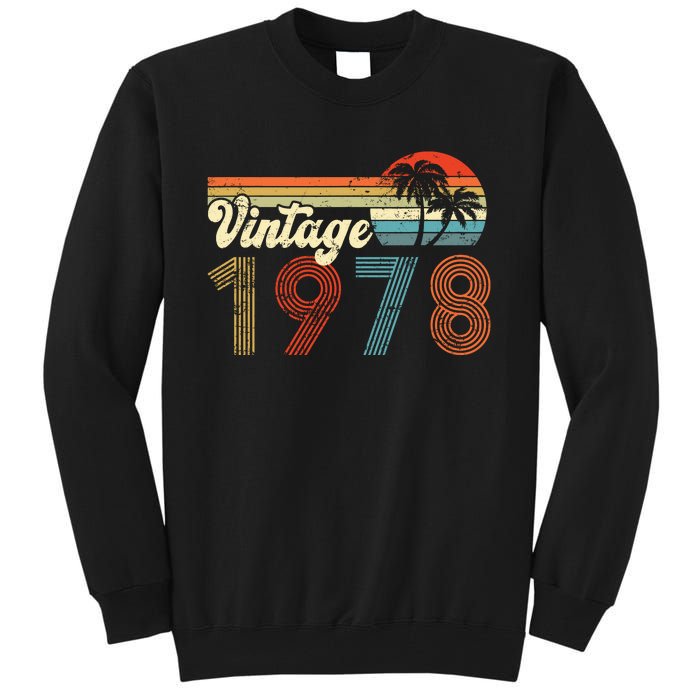 Vintage 1978 Made In 1978 44th Birthday Gift 44 Year Old Tall Sweatshirt