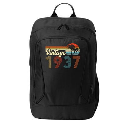 Vintage 1937 Made In 1937 85th Birthday Gift 85 Year Old City Backpack