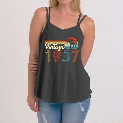 Vintage 1937 Made In 1937 85th Birthday Gift 85 Year Old Women's Strappy Tank