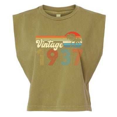 Vintage 1937 Made In 1937 85th Birthday Gift 85 Year Old Garment-Dyed Women's Muscle Tee