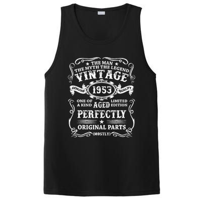 Vintage 1953 Man Myth Legend 70th Birthday 70 Year Old Gifts PosiCharge Competitor Tank