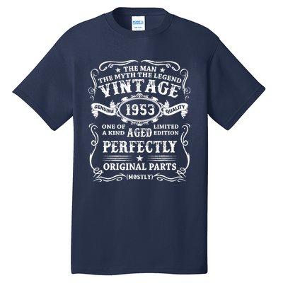 Vintage 1953 Man Myth Legend 70th Birthday 70 Year Old Gifts Tall T-Shirt