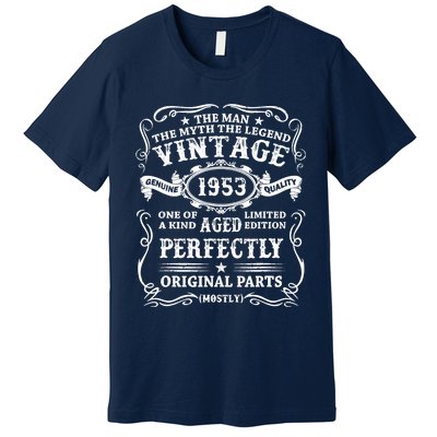 Vintage 1953 Man Myth Legend 70th Birthday 70 Year Old Gifts Premium T-Shirt