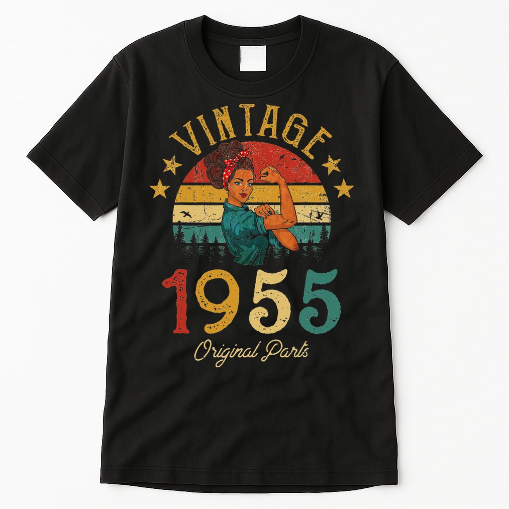 Vintage 1955 Made In 1955 67th Birthday Women 67 Years Old Tall T-Shirt