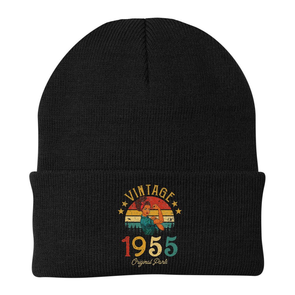 Vintage 1955 Made In 1955 67th Birthday Women 67 Years Old Beanie