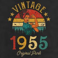 Vintage 1955 Made In 1955 67th Birthday Women 67 Years Old Beanie