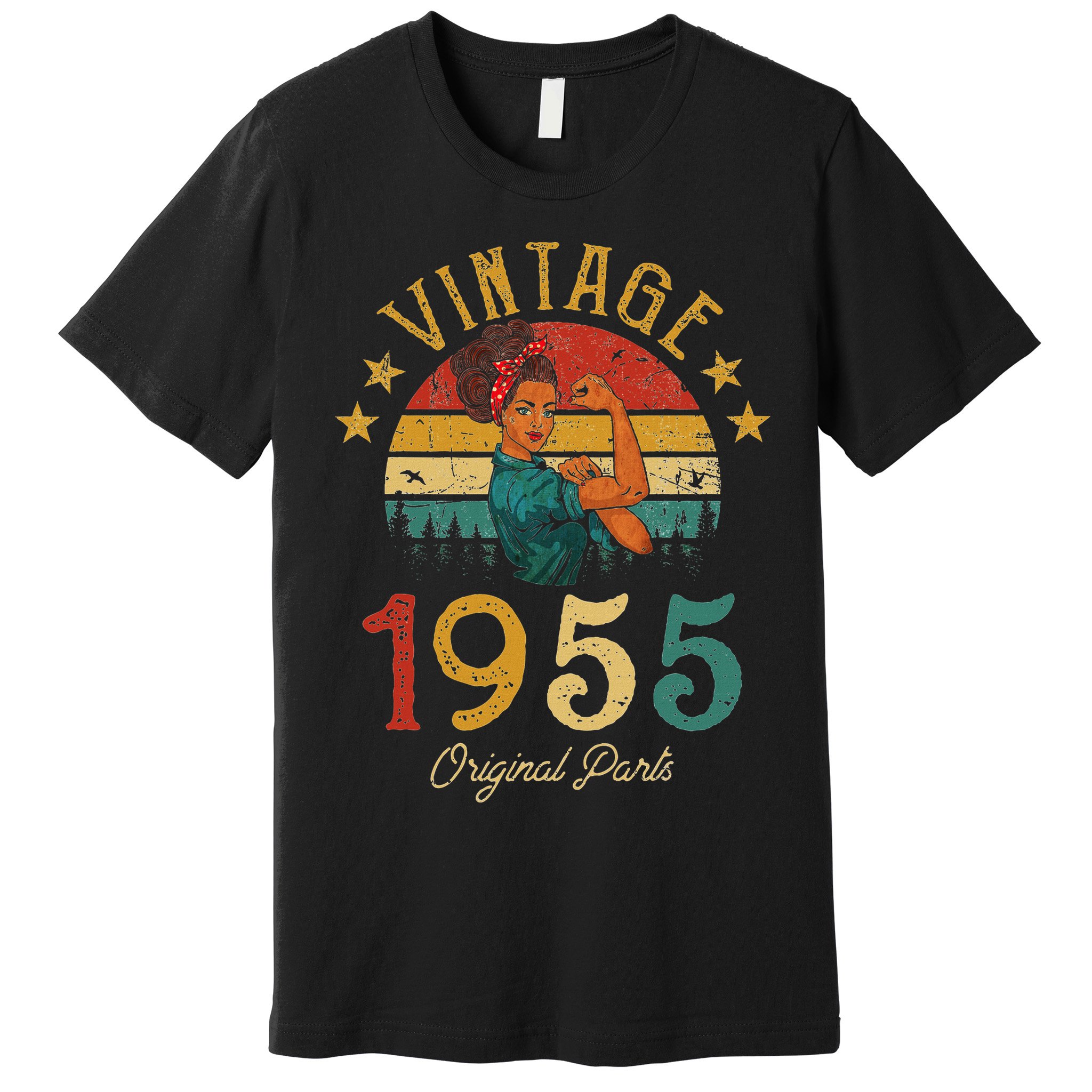 Vintage 1955 Made In 1955 67th Birthday Women 67 Years Old Premium T-Shirt
