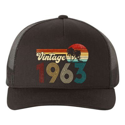 Vintage 1963 Made In 1963 60th Birthday 60 Year Old Gift Yupoong Adult 5-Panel Trucker Hat