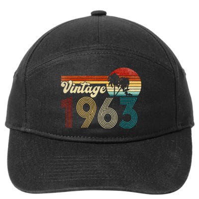 Vintage 1963 Made In 1963 60th Birthday 60 Year Old Gift 7-Panel Snapback Hat