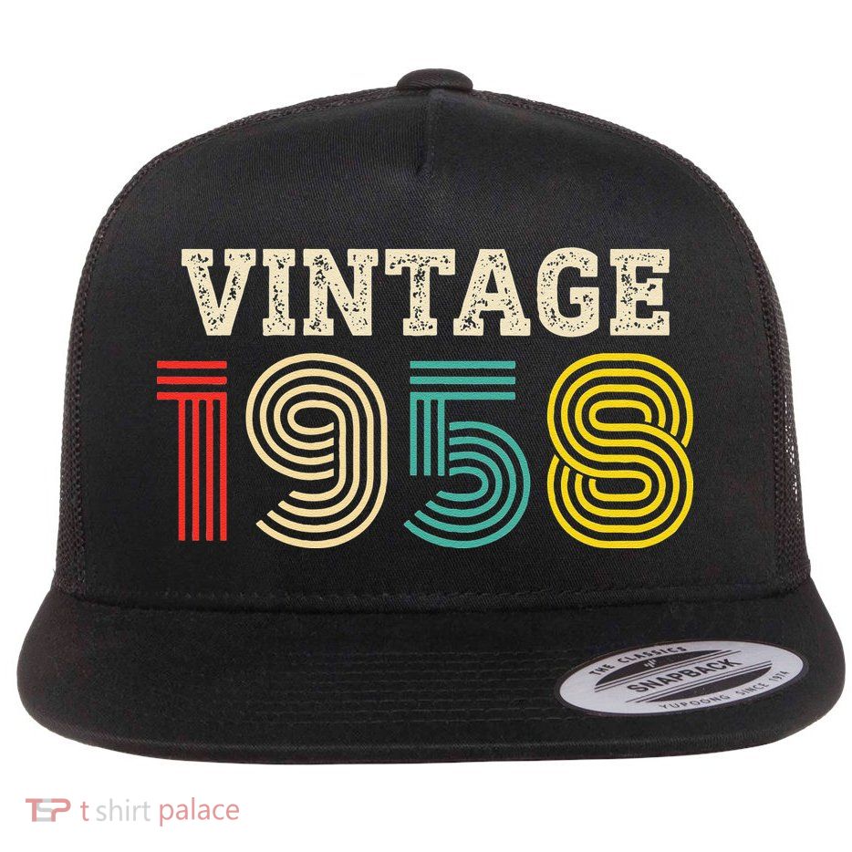 Vintage 1958 Made In 1958 65th Birthday Gift 65 Year Old Flatbill Hat