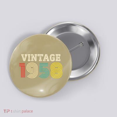 Vintage 1958 Made In 1958 65th Birthday Gift 65 Year Old Button