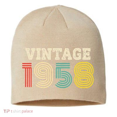 Vintage 1958 Made In 1958 65th Birthday Gift 65 Year Old Sustainable Beanie