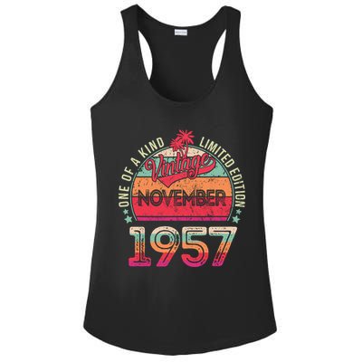 Vintage 1957 November Birthday 65 Years Old Ladies PosiCharge Competitor Racerback Tank