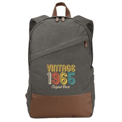 Vintage 1965 Original Parts 60th Birthday Cotton Canvas Backpack