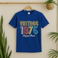 Vintage 1975 Original Parts 50th Birthday T-Shirt