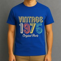 Vintage 1975 Original Parts 50th Birthday T-Shirt