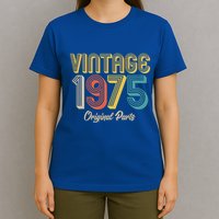 Vintage 1975 Original Parts 50th Birthday T-Shirt