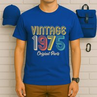 Vintage 1975 Original Parts 50th Birthday T-Shirt