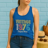 Vintage 1975 Original Parts 50th Birthday Womens Tank Top