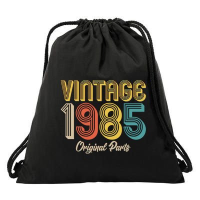 Vintage 1985 Original Parts 40th Birthday Drawstring Bag