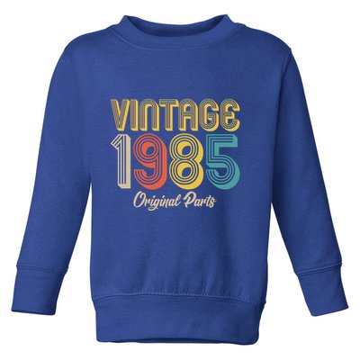Vintage 1985 Original Parts 40th Birthday Toddler Sweatshirt
