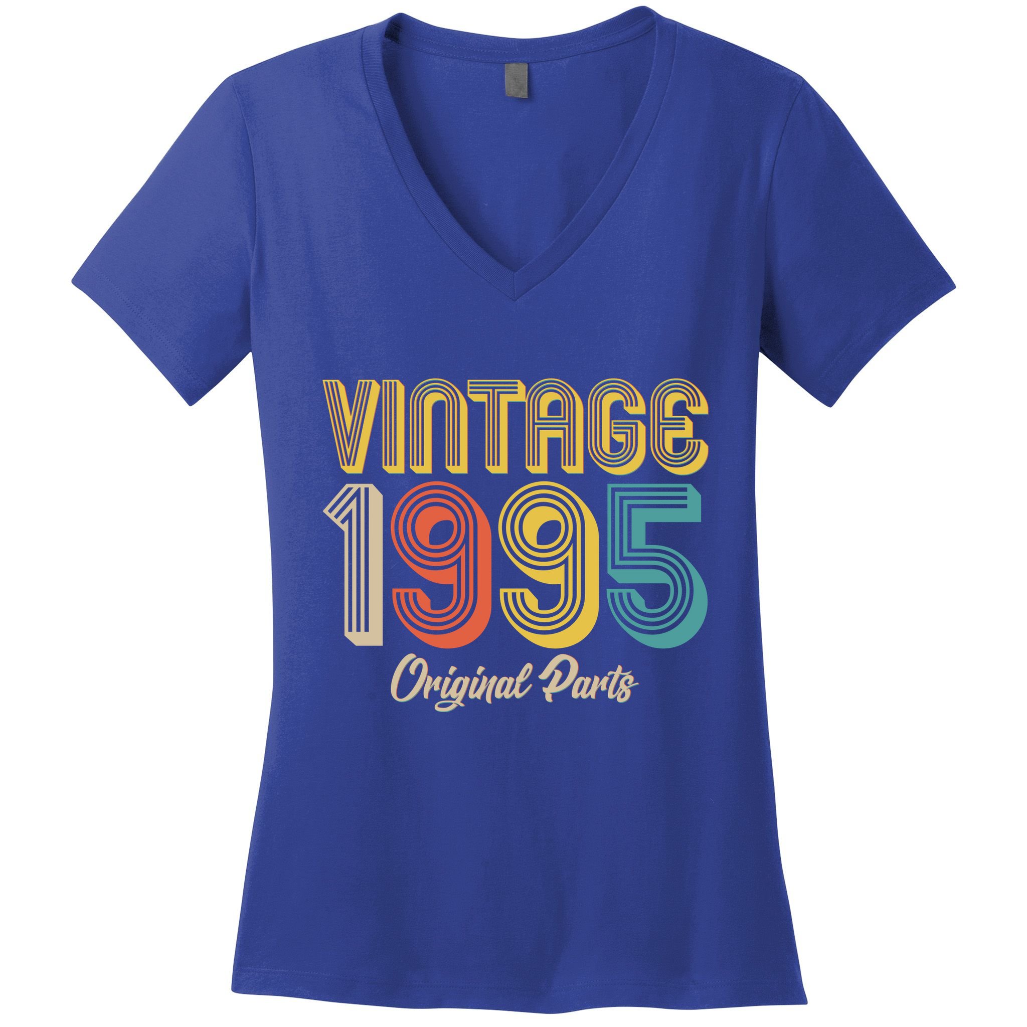Vintage 1995 Original Parts 30th Birthday Women's V-Neck T-Shirt