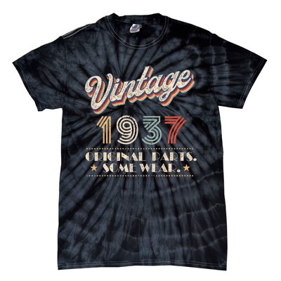 Vintage 1963 Original Parts Year Of Birth Birthday Tie-Dye T-Shirt