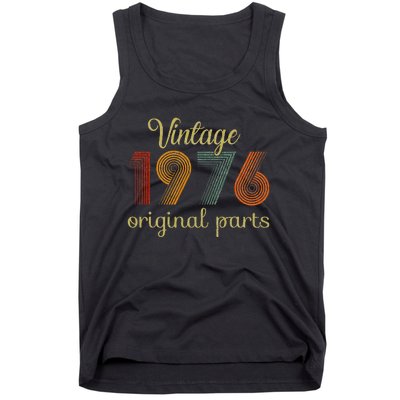 Vintage 1976 Original Parts 48 Years Old 48th Birthday Retro Tank Top