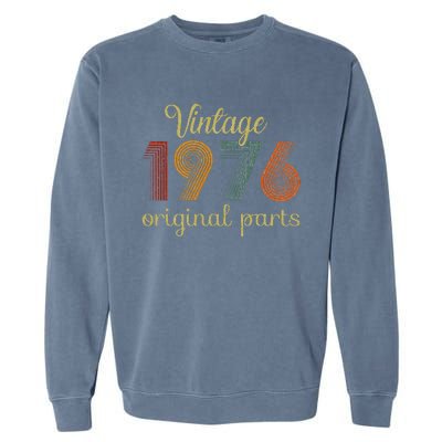 Vintage 1976 Original Parts 48 Years Old 48th Birthday Retro Garment-Dyed Sweatshirt