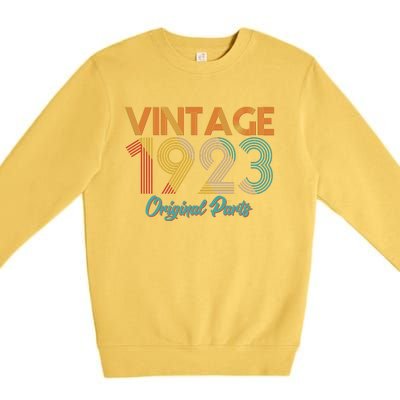 Vintage 1923 Original Parts 100th Birthday Premium Crewneck Sweatshirt