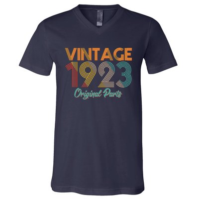 Vintage 1923 Original Parts 100th Birthday V-Neck T-Shirt