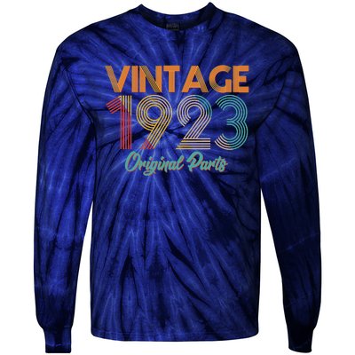 Vintage 1923 Original Parts 100th Birthday Tie-Dye Long Sleeve Shirt